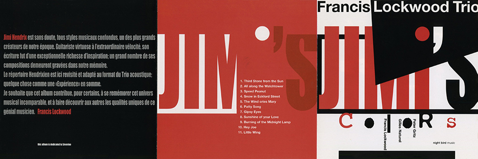 Francis Lockwood CD Jimi's Colors Night Bird cover out